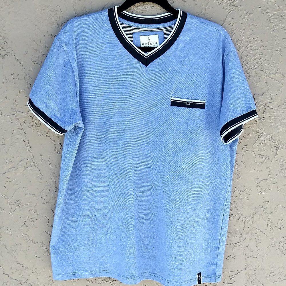 NWOT SCOTT JAMES ENGLAND MEN SHORT SLEEVED V-NECK